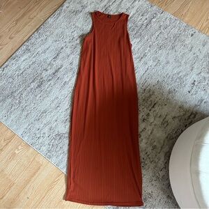 SHEIN Sleeveless Terracotta Maxi Dress